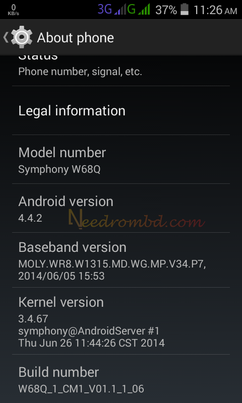W68Q official Stock firmware 