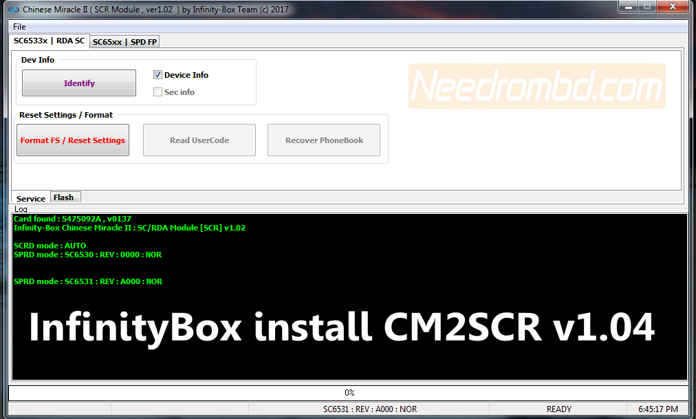 InfinityBox install CM2SCR v1.04